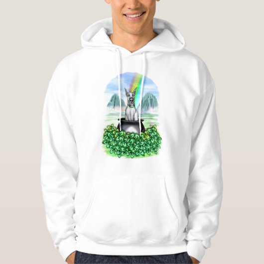 Geweldige Dane Blue Pot O Gold Hoodie (Voorkant)