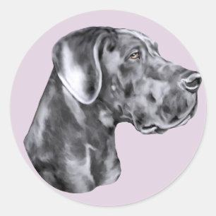 Geweldige Dane Blue Uncroded Ronde Sticker
