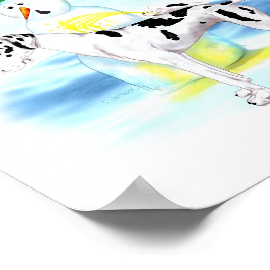 Geweldige Dane BTG Harlequin UC Poster (Hoek)