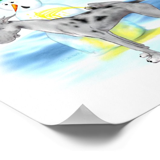 Geweldige Dane BTG Merle Poster (Hoek)