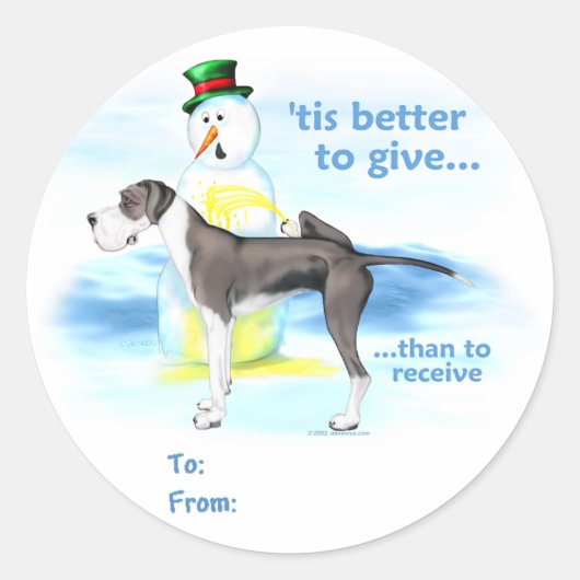 Geweldige Dane BTG - UC-cadeauLabels Ronde Sticker (Voorkant)