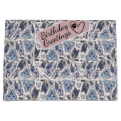 Geweldige Dane-Cartoon hoofden naadloos patroon Groot Cadeauzakje (Voorkant)