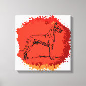 Geweldige Dane Dog Canvas Afdruk (Voorkant)