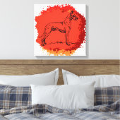 Geweldige Dane Dog Canvas Afdruk (Insitu (Slaapkamer))