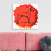 Geweldige Dane Dog Canvas Afdruk (Insitu (Woonkamer))