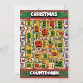 Geweldige Dane Dog Counting met Kerstmis Advent Ca Feestdagenkaart (Voorkant)