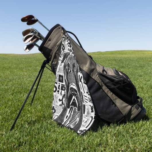 Geweldige Dane Dog Golf Towel Golfhanddoek (Groen)