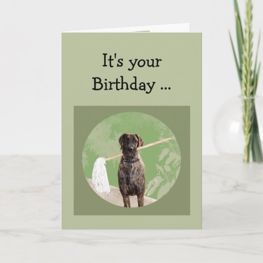 Geweldige Dane Dog Humor for Birthday Fun Kaart (Voorkant)