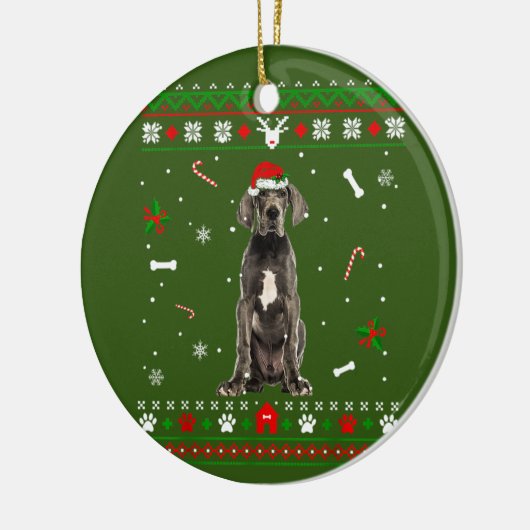 Geweldige Dane Dog Keramisch Ornament (Links)