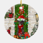 Geweldige Dane Dog-kerst Keramisch Ornament (Achterkant)