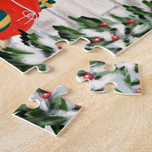 Geweldige Dane Dog-kerst Legpuzzel (Zijkant)