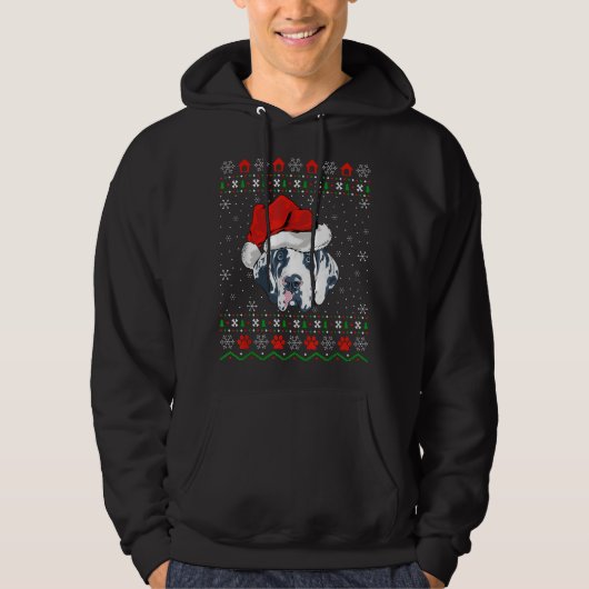 Geweldige Dane Dog-kerstcadeautje lomp, fantastisc Hoodie (Voorkant)