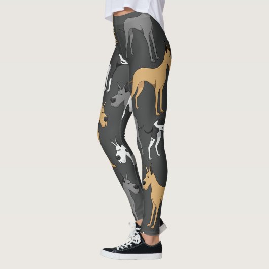 Geweldige Dane Dog Leggings gedrukt. (Links)