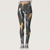 Geweldige Dane Dog Leggings gedrukt. (Voorkant)