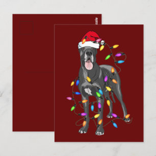 Geweldige Dane Dog Light Decor Kerstmis Hondenlief Briefkaart