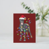 Geweldige Dane Dog Light Decor Kerstmis Hondenlief Briefkaart (Staand voorkant)