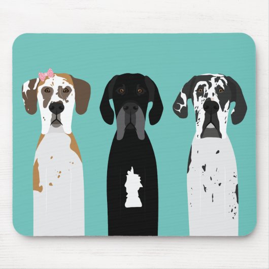 Geweldige Dane Dog Muismat (Voorkant)