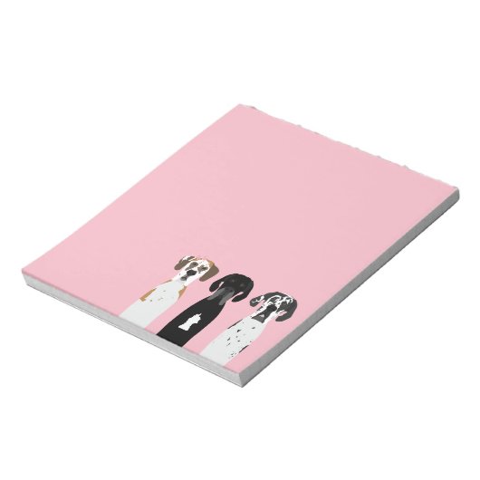 Geweldige Dane Dog Notitieblok (Linkerzijde)