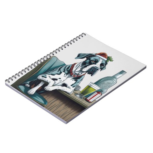 Geweldige Dane Dog Notitieboek (Linkerzijde)