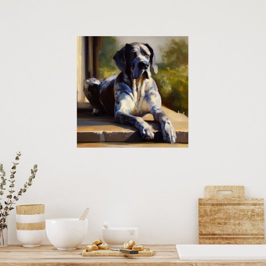 Geweldige Dane Dog Poster (Keuken)