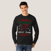 Geweldige Dane Dog Red Buffalo Pset Gift Ugly Chri T-shirt (Voorkant volledig)