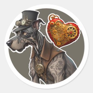 Geweldige Dane Dog Ronde Sticker