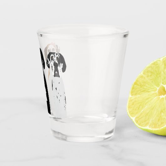Geweldige Dane Dog Shot Glas (Rechts)