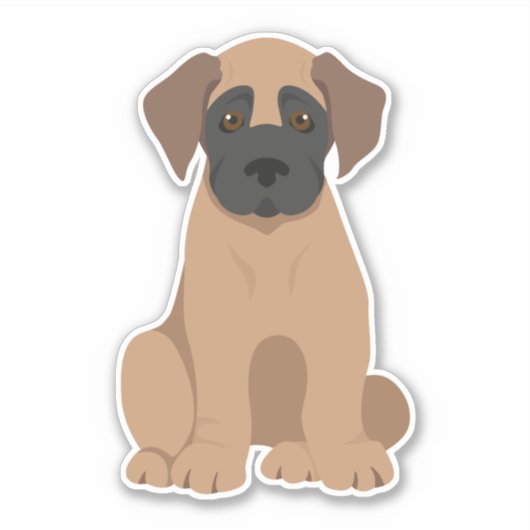 Geweldige Dane Dog Sticker (Voorkant)
