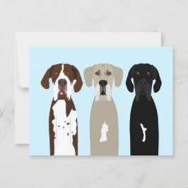 Geweldige Dane Dogs Briefkaart