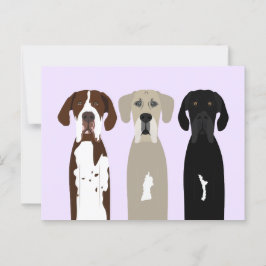 Geweldige Dane Dogs Briefkaart