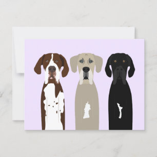 Geweldige Dane Dogs Briefkaart