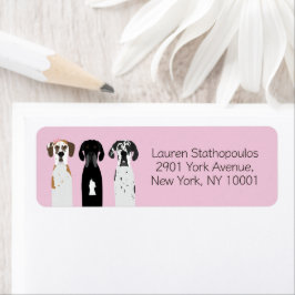 Geweldige Dane Dogs Etiket