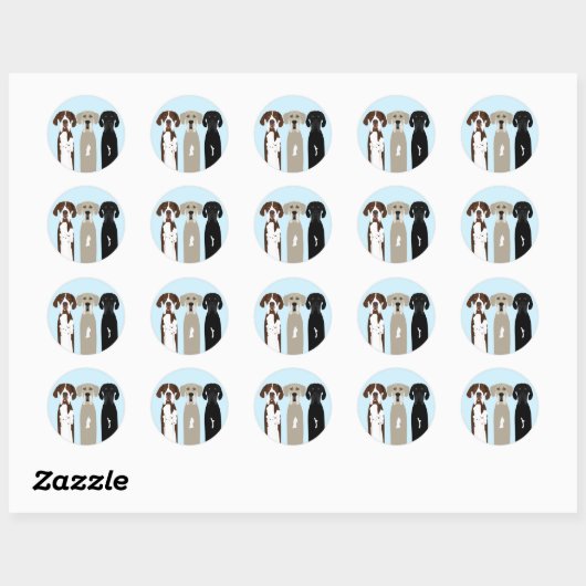 Geweldige Dane Dogs Ronde Sticker (Vel)