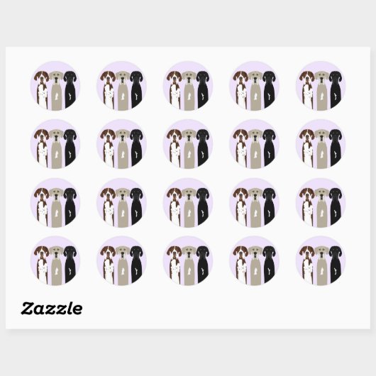 Geweldige Dane Dogs Ronde Sticker (Vel)