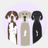 Geweldige Dane Dogs Ronde Sticker (Voorkant)
