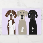 Geweldige Dane Dogs Voedselcontainer Etiket (Enkel label)