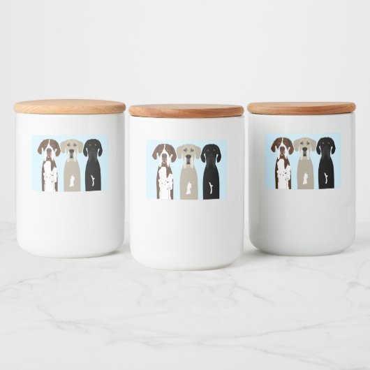 Geweldige Dane Dogs Voedselcontainer Etiket (Flessen)