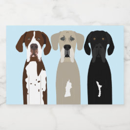 Geweldige Dane Dogs Voedselcontainer Etiket