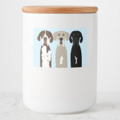 Geweldige Dane Dogs Voedselcontainer Etiket (Voorkant)