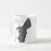 Geweldige Dane en Chihuahua Black Koffiemok (Voorkant links)