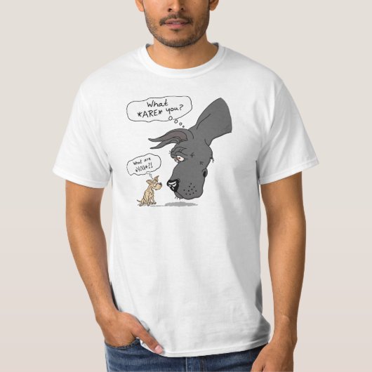 Geweldige Dane en Chihuahua Black T-shirt (Voorkant)