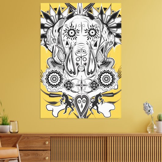 Geweldige Dane Extremo Canvas Afdruk (Insitu (Woonkamer))