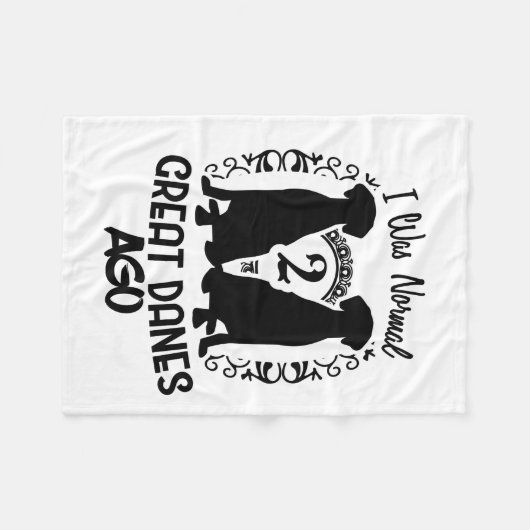 Geweldige Dane Fleece Deken (Voorkant (Horizontaal))