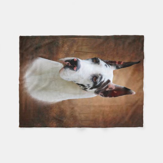 Geweldige Dane Fleece Deken (Voorkant (Horizontaal))