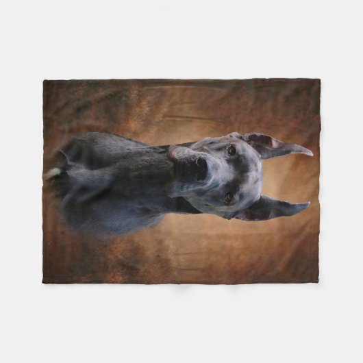 Geweldige Dane Fleece Deken (Voorkant (Horizontaal))