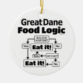 Geweldige Dane Food Logic Keramisch Ornament (Voorkant)