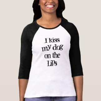 Geweldige Dane Friends Ik kus mijn hond op de lipp T-shirt