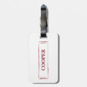 Geweldige Dane Funny-kersthond met boom Bagagelabel (Achterkant verticaal)