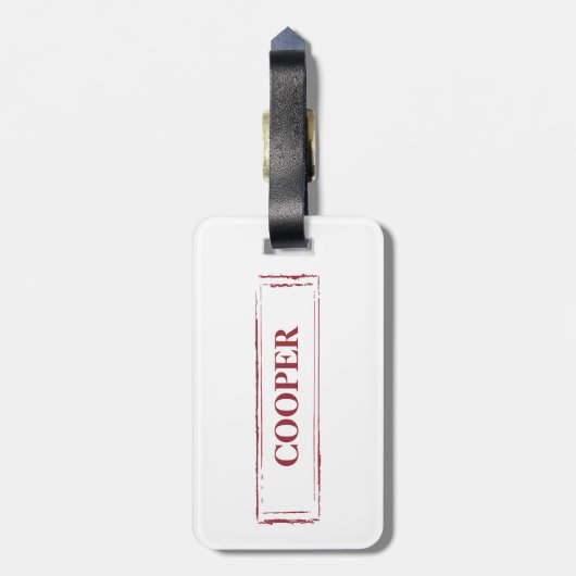 Geweldige Dane Funny-kersthond met boom Bagagelabel (Achterkant verticaal)