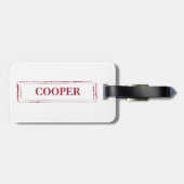 Geweldige Dane Funny-kersthond met boom Bagagelabel (Achterkant horizontaal)